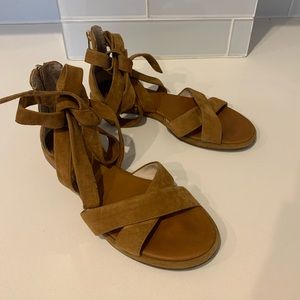 Louise et Cie Suede Wrap Sandals Size 6.5